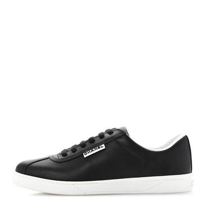 Chanel Calfskin CC Womens Sneakers 39.5 Black 1 of 11