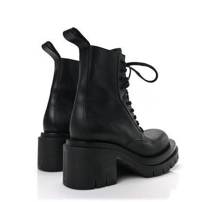 Bottega Veneta Calfskin The Lug Lace Up 30/70mm Ankle Boots 37 Black 4 of 6