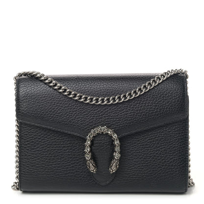 Gucci Calfskin Mini Dionysus Chain Wallet Black 1 of 4