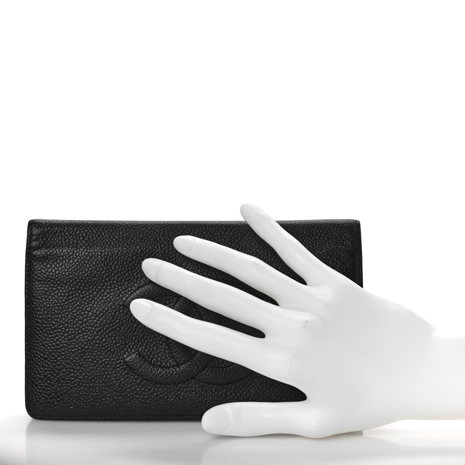 Chanel Caviar Timeless CC Yen Wallet Black 2 of 10