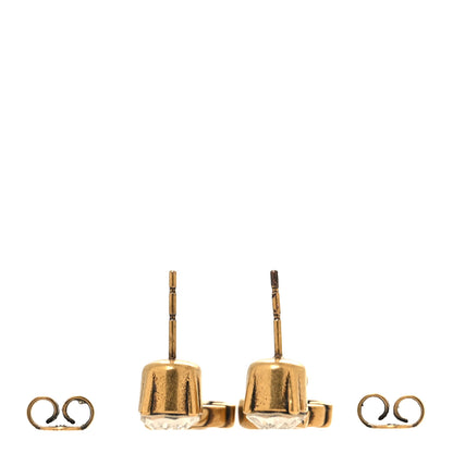 Gucci Metal Crystal Double G Chain Drop Earrings Aged Gold 3 of 5