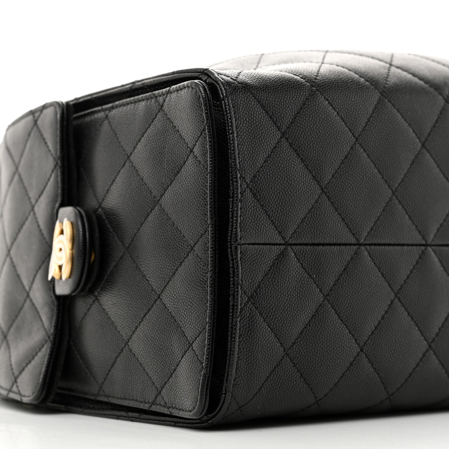Caviar Quilted Medium Chanel 25 Handbag Black