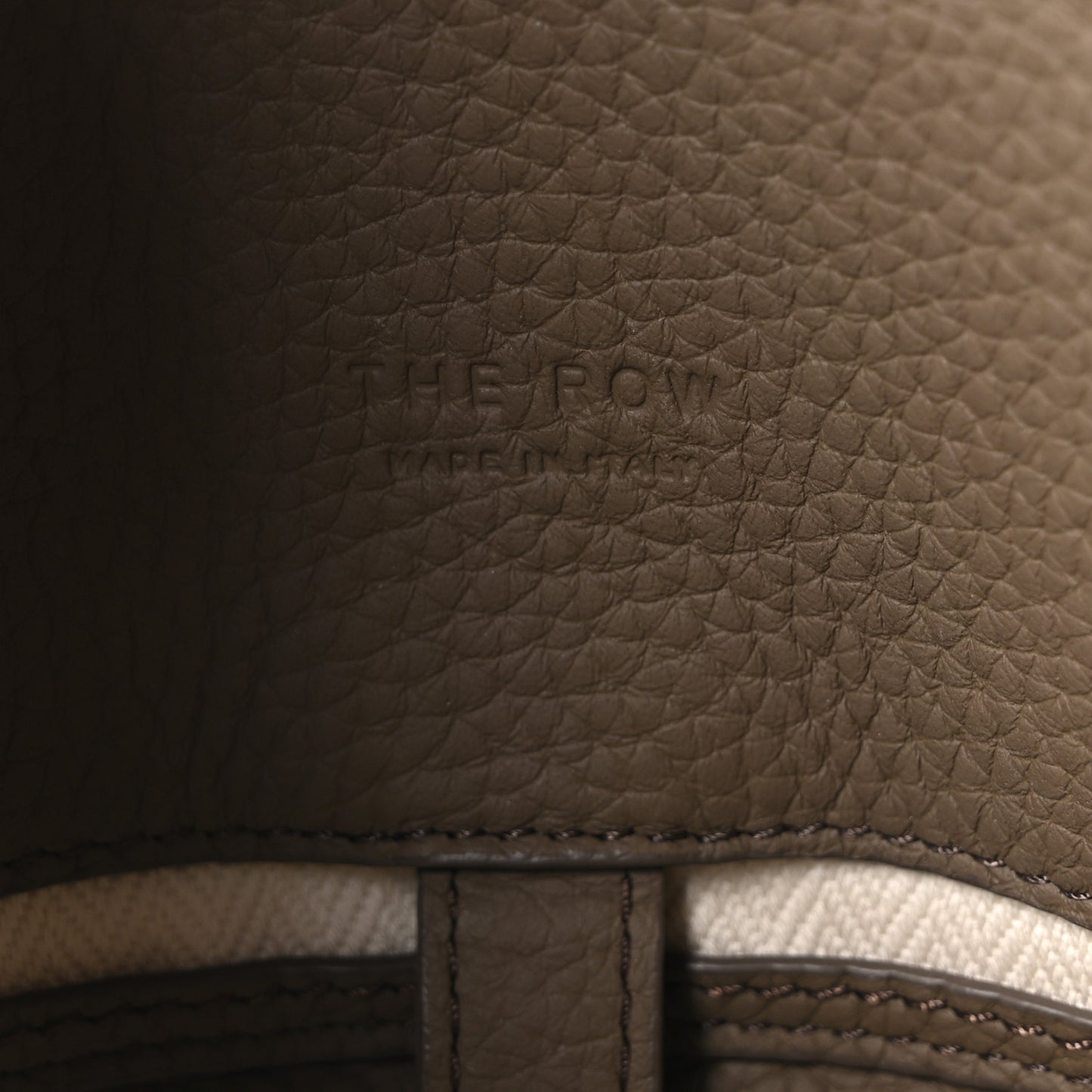 Matte Grained Calfskin Soft Margaux 12 Smoked Taupe