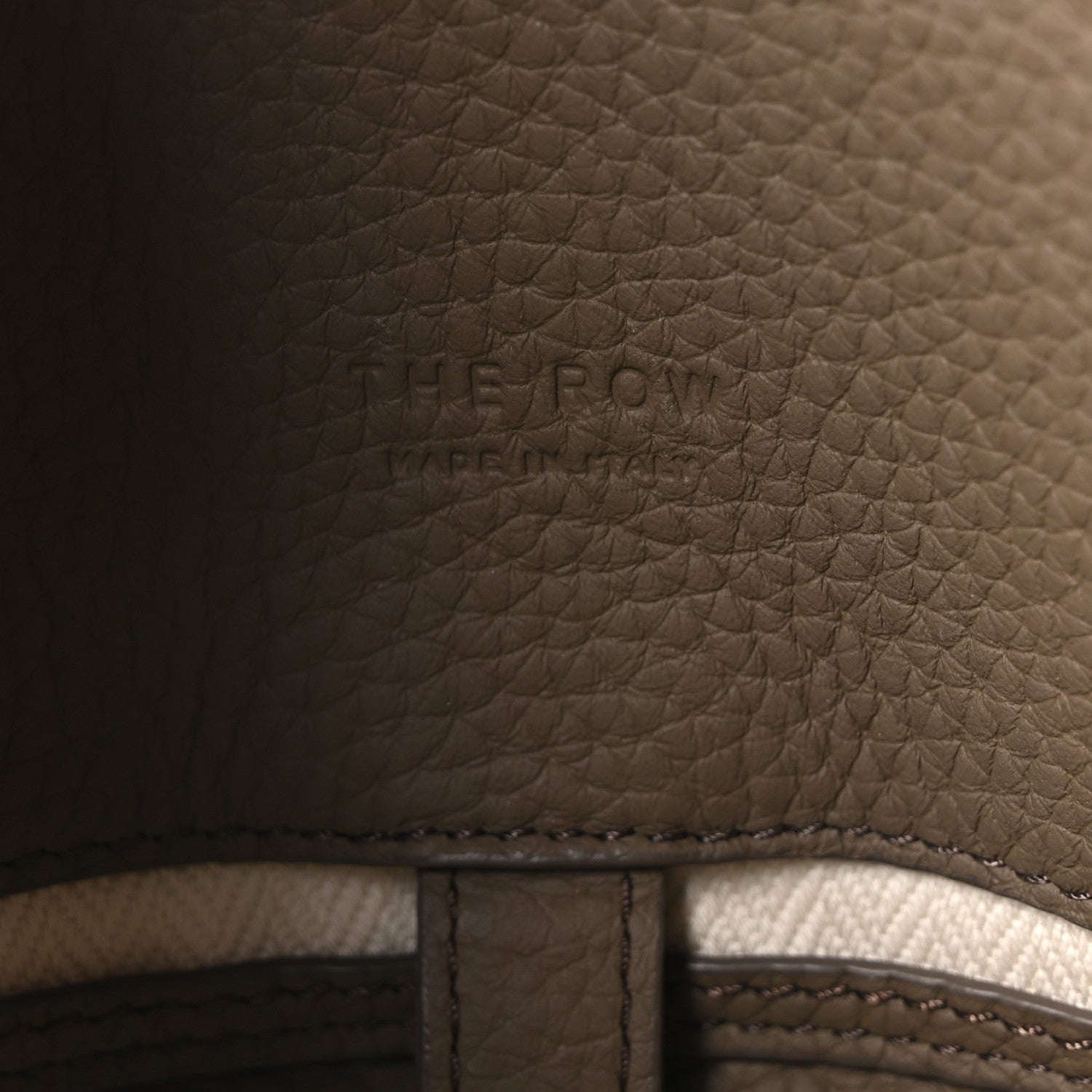 The Row Matte Grained Calfskin Soft Margaux 12 Smoked Taupe 6 of 9