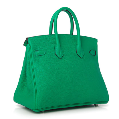Hermes Togo Verso Birkin 25 Menthe Vert Bosphore 3 of 35