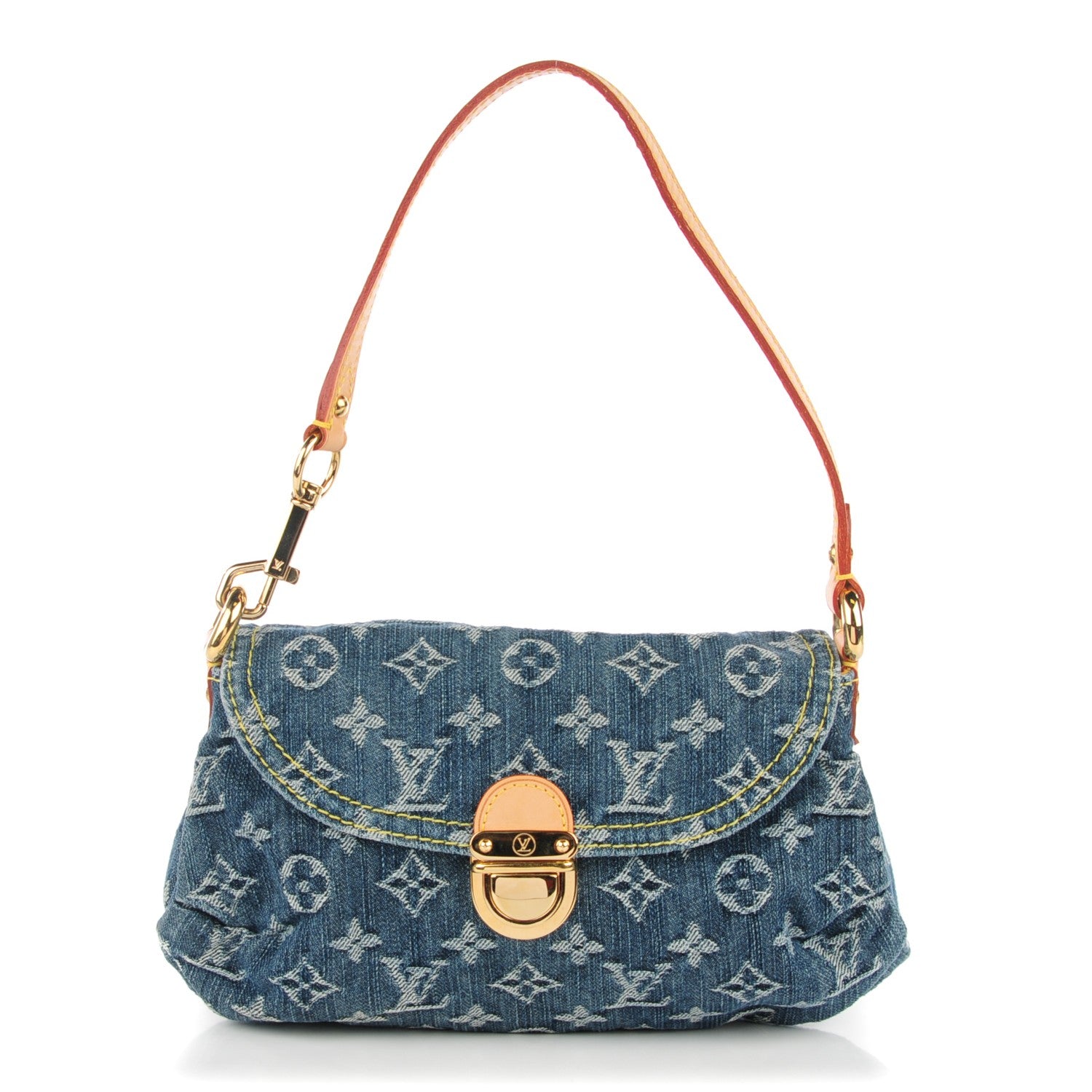 Louis Vuitton Monogram Denim Mini Pleaty Blue 1 of 7