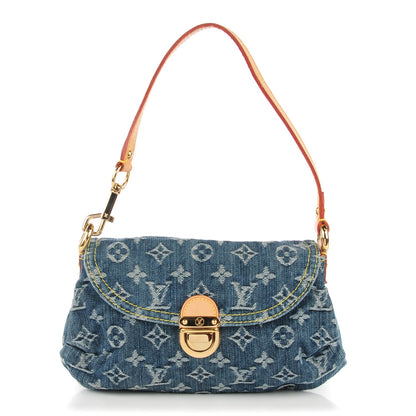 Louis Vuitton Monogram Denim Mini Pleaty Blue 1 of 7