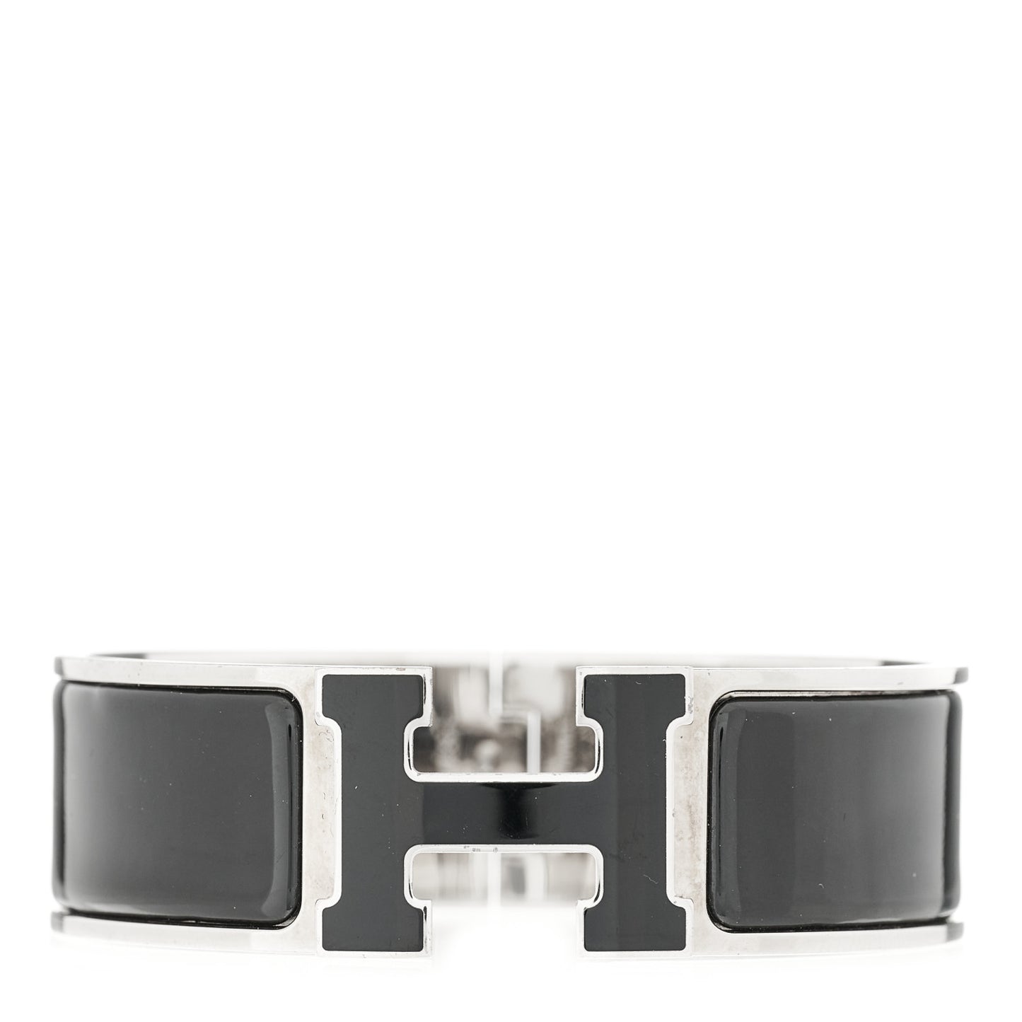 Enamel Wide Clic Clac H Bracelet PM Black