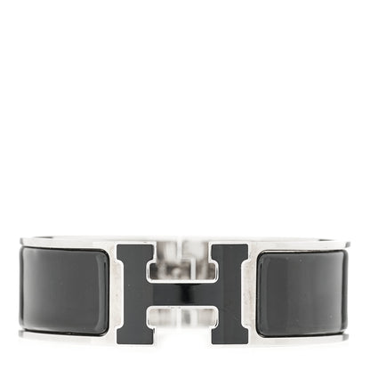 Hermes Enamel Wide Clic Clac H Bracelet PM Black 1 of 5