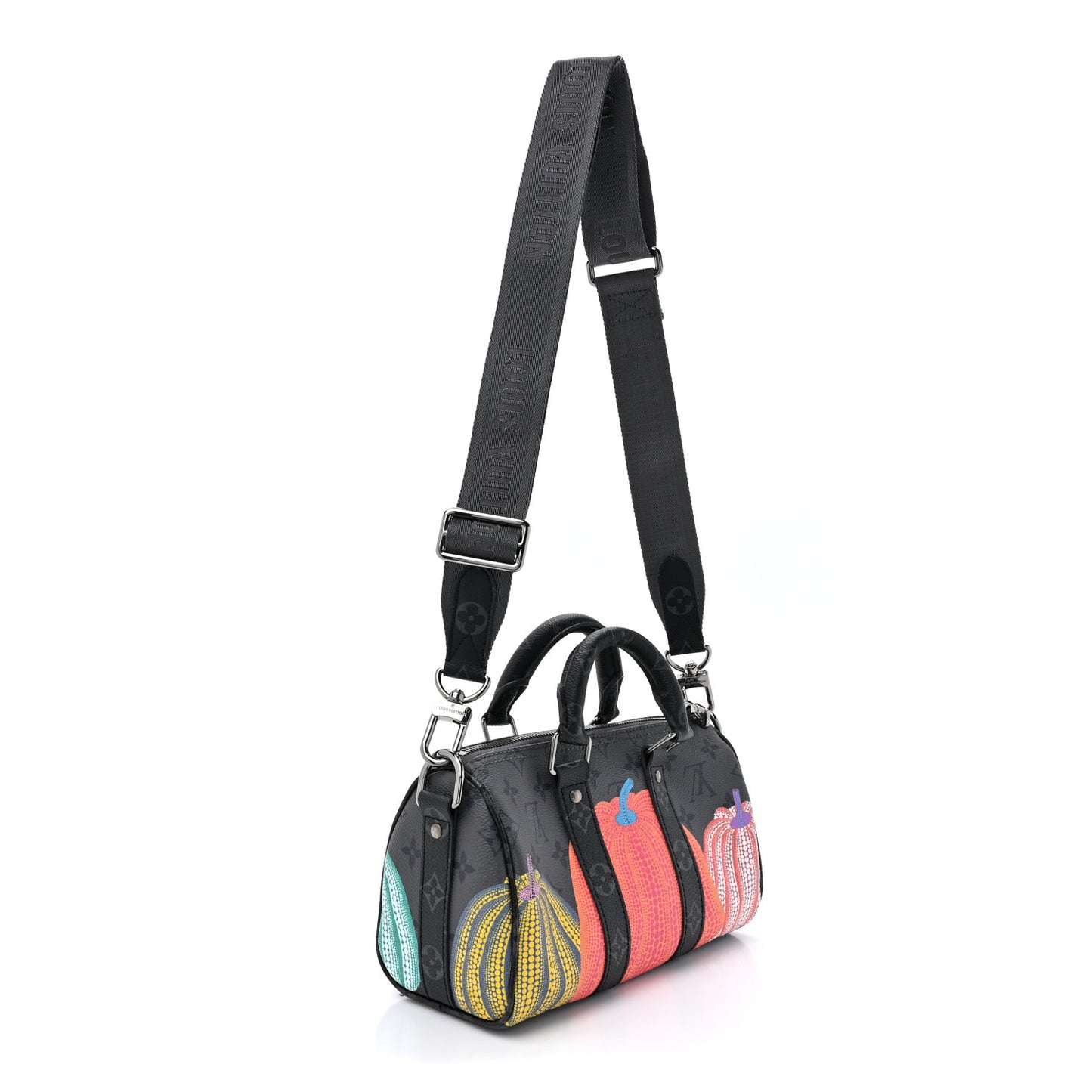 LV X YK Monogram Eclipse Reverse Pumpkin Keepall Bandouliere 25 Multicolor