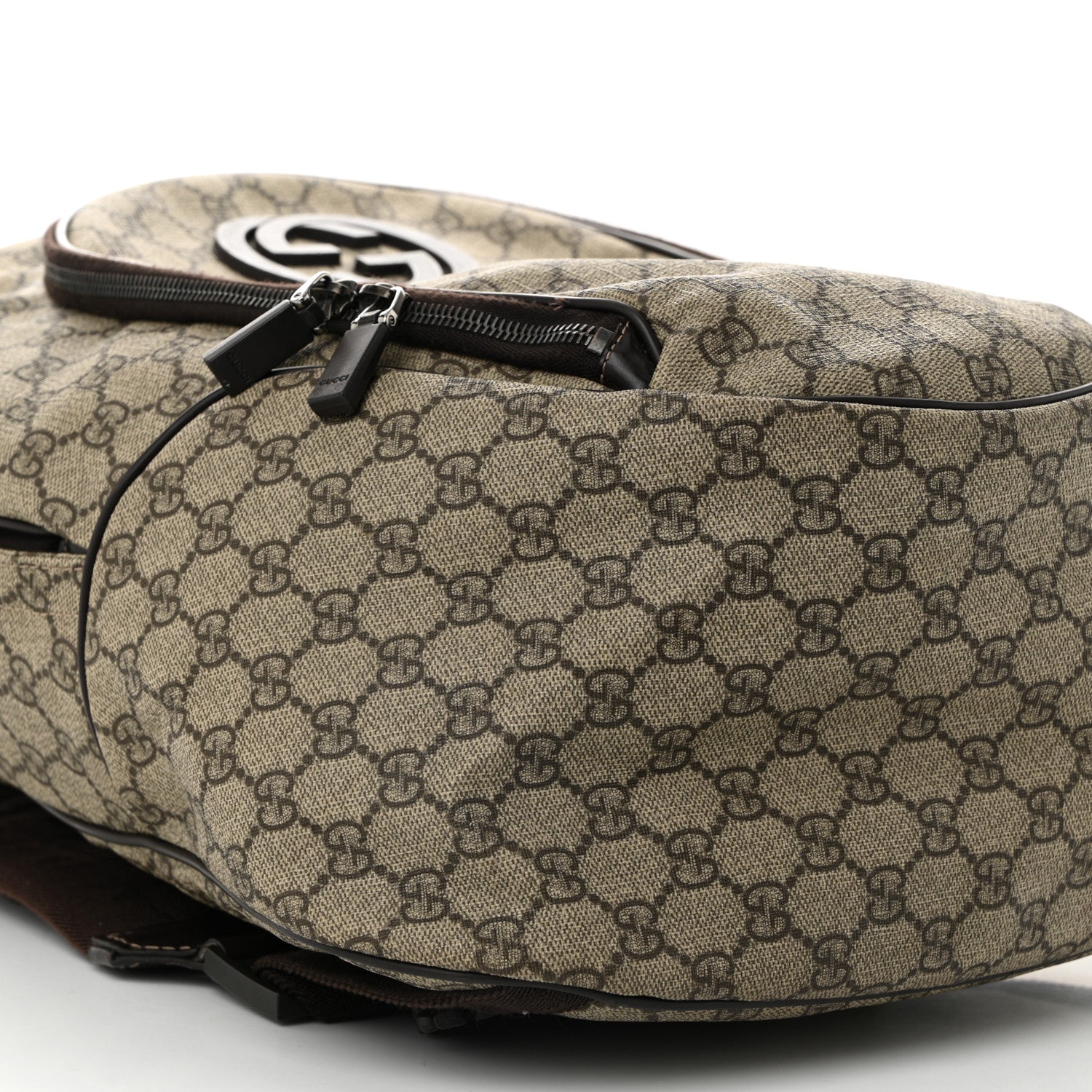 Gucci GG Plus Monogram Interlocking G Medium Backpack Dark Brown 9 of 12