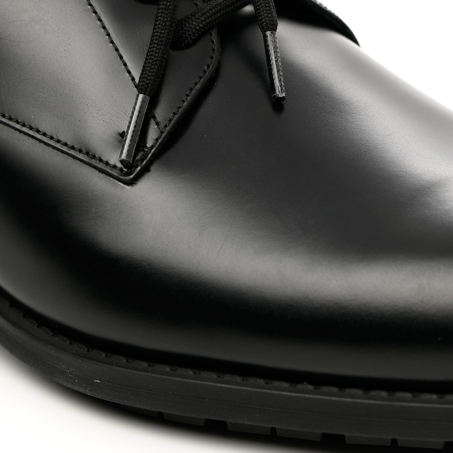 Louis Vuitton Calfskin Mens Formal Derby Shoes 8 Black 9 of 10