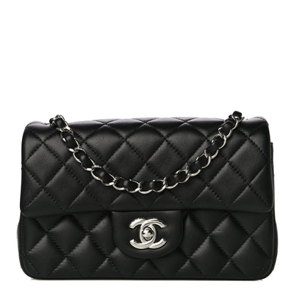 Chanel Lambskin Quilted Mini Rectangular Flap Black 1 of 15