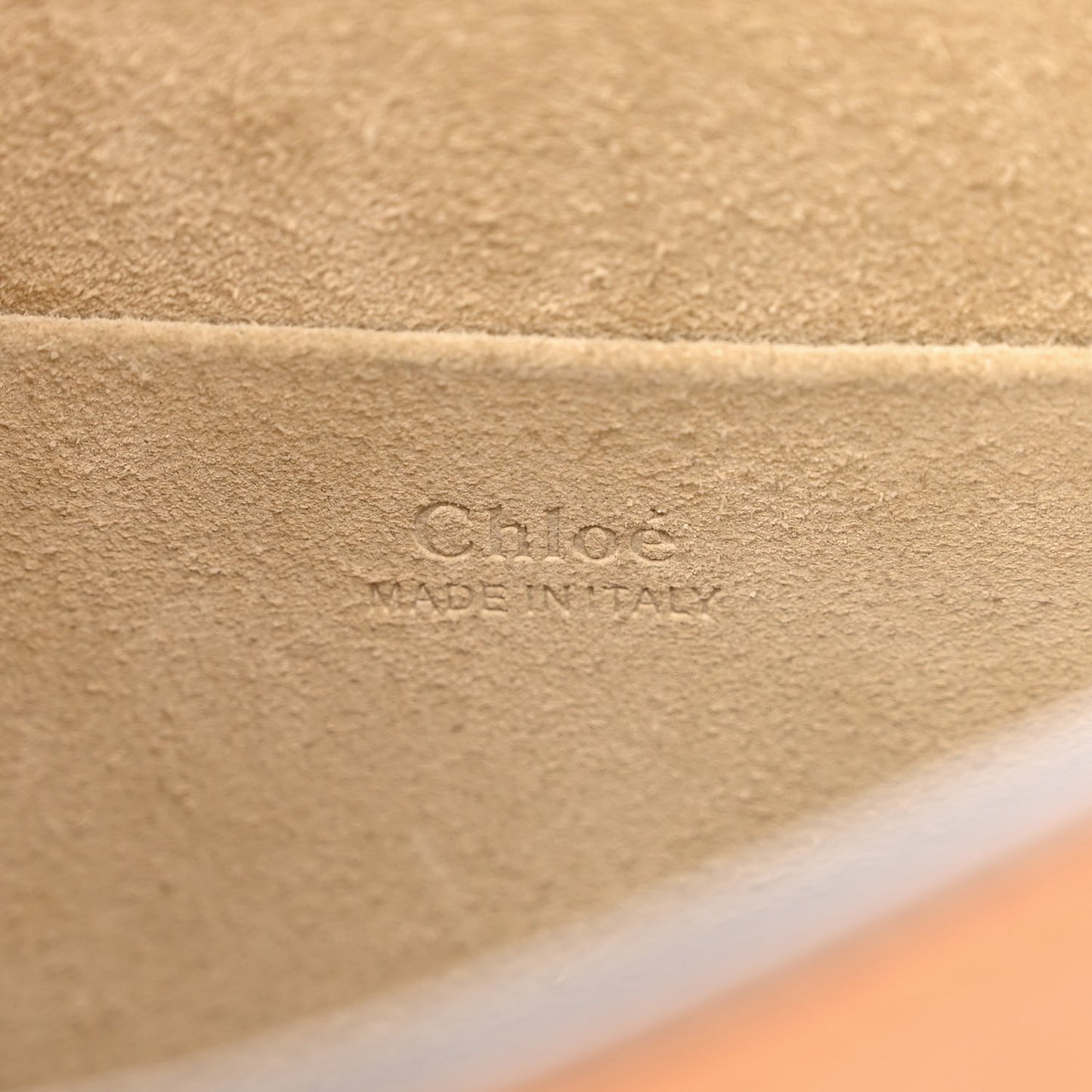 Calfskin Suede Medium Nile Bracelet Bag Caramel
