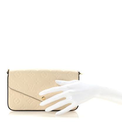 Louis Vuitton Empreinte Pochette Felicie Chain Wallet Cream 2 of 6