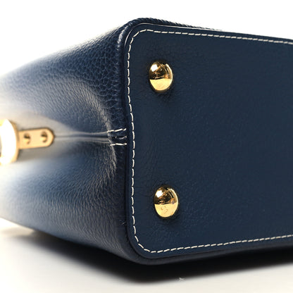 Louis Vuitton Taurillon Capucines BB Blue Marine 9 of 12