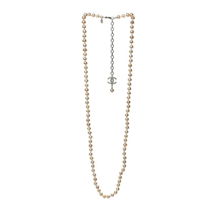Chanel Pearl CC Long Necklace Gold 3 of 5
