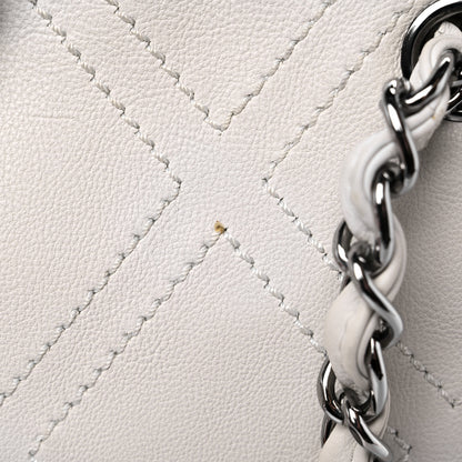 Chanel Calfskin Small Diamond Stitch Tote White 17 of 18