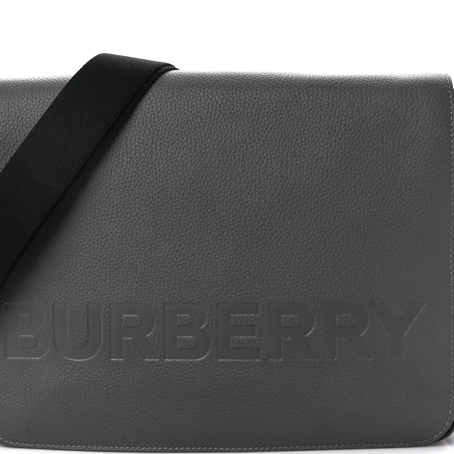 Burberry Calfskin Logo Messenger Charcoal Grey 10 of 16