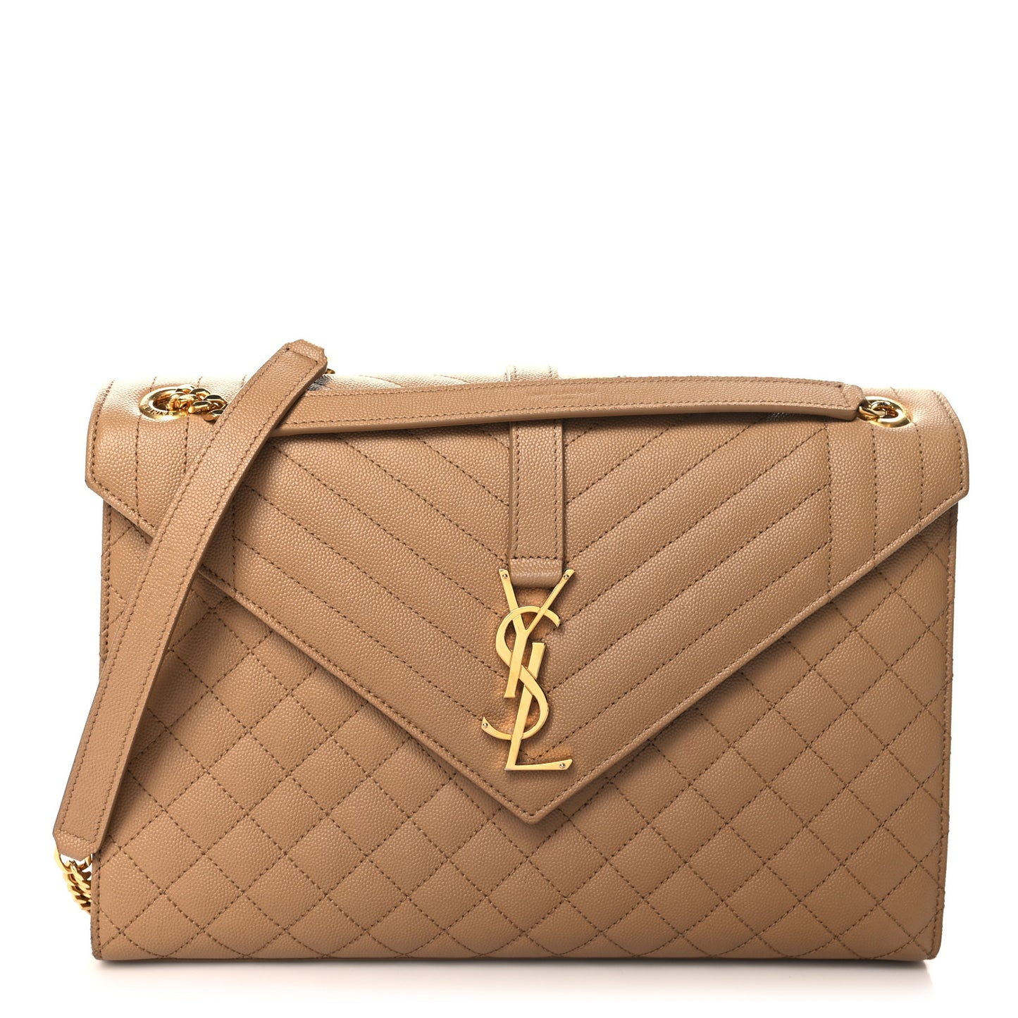 Grain De Poudre Large Tri-Quilt Monogram Satchel Cork