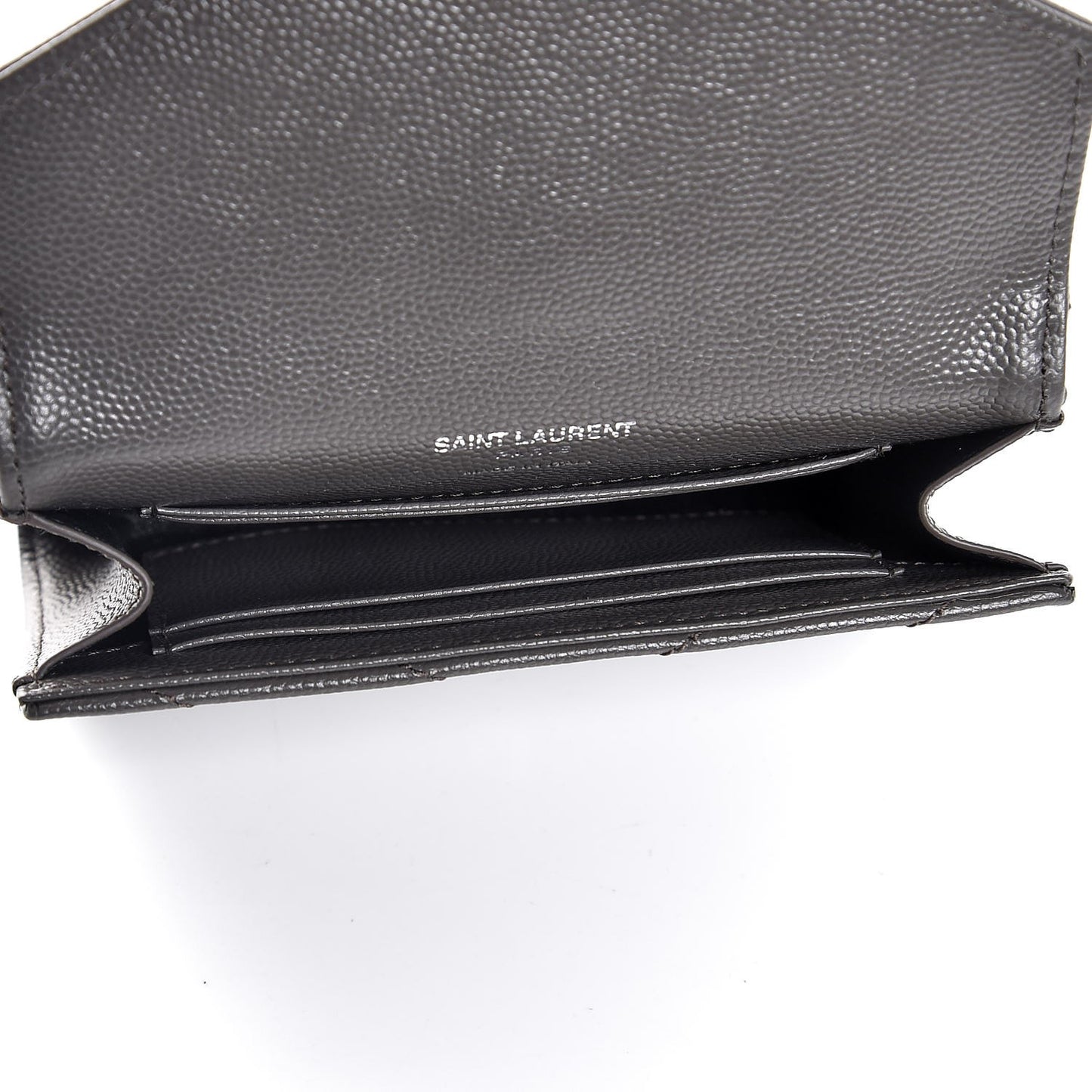 Grain De Poudre Matelasse Chevron Small Monogram Envelope Wallet Earth