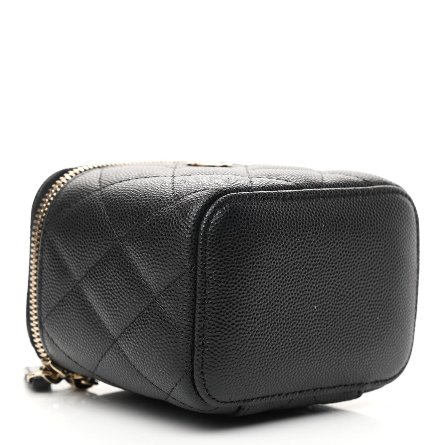 Chanel Caviar Quilted Mini Vanity Case With Chain Black 4 of 11