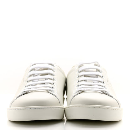 Gucci Calfskin Interlocking G Perforated Womens Ace Sneakers 36.5 White Grey Sky 2 of 10