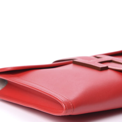 Hermes Veau Gulliver Jige PM Clutch Rouge Vif 5 of 8