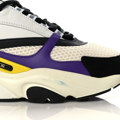 Christian Dior Technical Mesh Calfskin Mens B22 Sneakers 40 Violet White 11 of 15