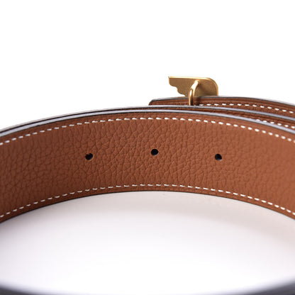 Hermes Box Togo 32mm Pegase H Belt 90 Black Gold 6 of 8