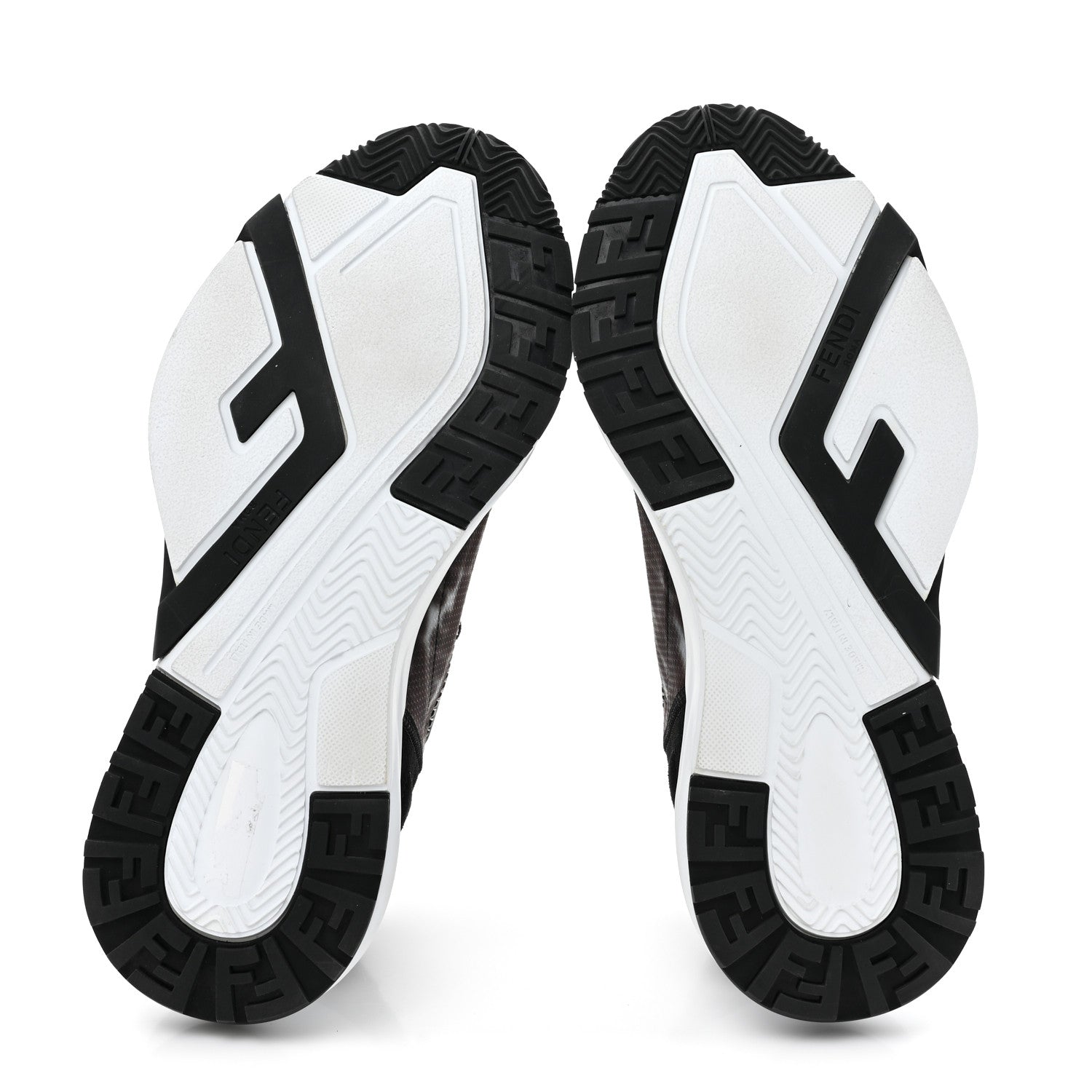 Fendi X SARAH COLEMAN Nylon Suede Lycra FF Vertigo Fendi Flow Low Top Sneakers 40 Transparent Black 7 of 11