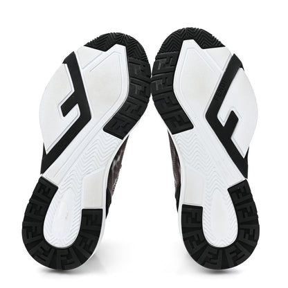 Fendi X SARAH COLEMAN Nylon Suede Lycra FF Vertigo Fendi Flow Low Top Sneakers 40 Transparent Black 7 of 11