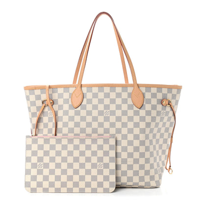 Louis Vuitton Damier Azur Neo Neverfull MM Rose Ballerine 1 of 11