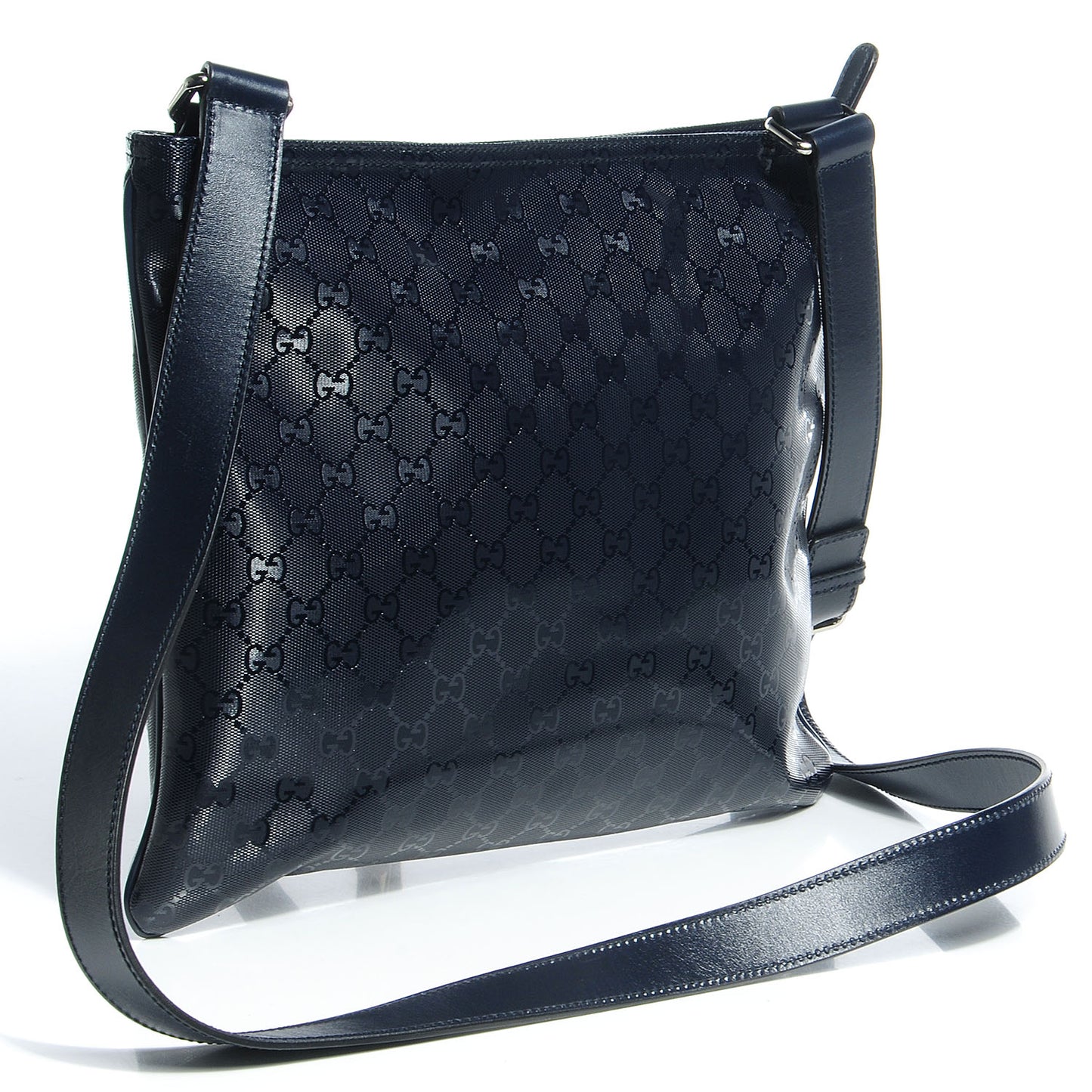 Imprime Monogram Flat Messenger Bag Navy