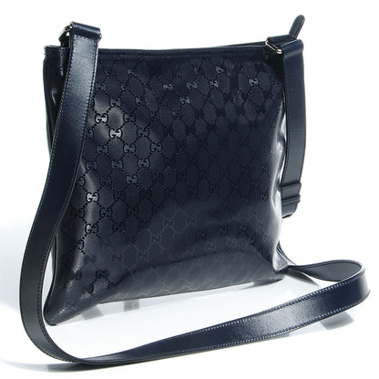 Gucci Imprime Monogram Flat Messenger Bag Navy 3 of 8