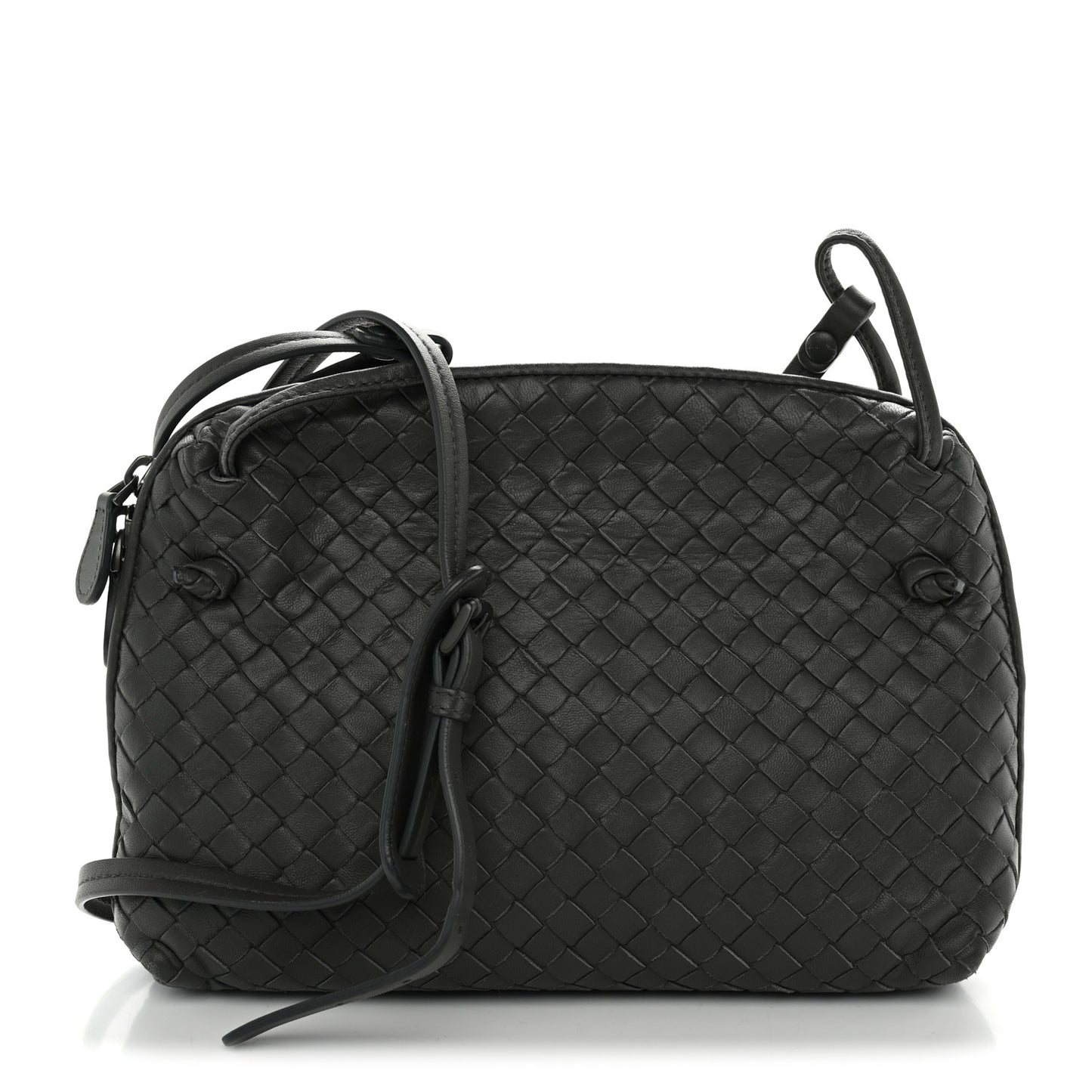 Nappa Intrecciato Nodini Crossbody Messenger New Light Grey