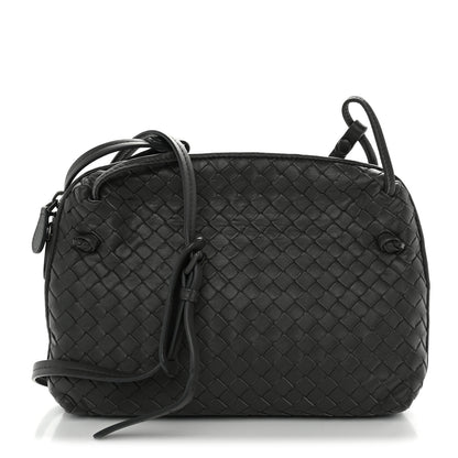 Bottega Veneta Nappa Intrecciato Nodini Crossbody Messenger New Light Grey 1 of 11