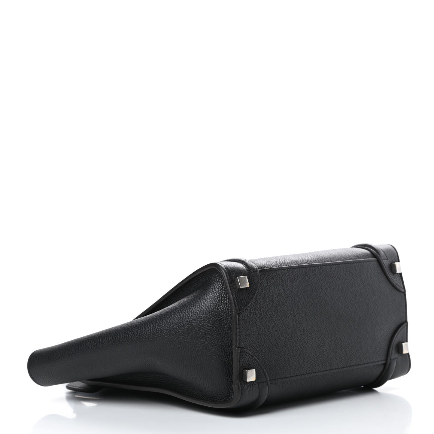 Drummed Calfskin Micro Luggage Black