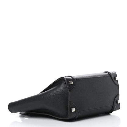 Celine Drummed Calfskin Micro Luggage Black 4 of 15