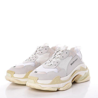 Balenciaga Fabric Mesh Mens Triple S Sneakers 39 White 3 of 24