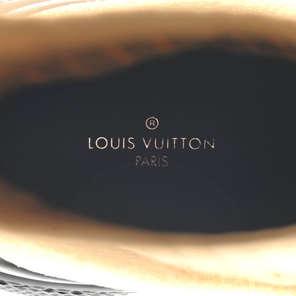 Louis Vuitton Glitter Stretch Textile Monogram LV Archlight Sneaker Boots 38.5 Gold Black 7 of 8