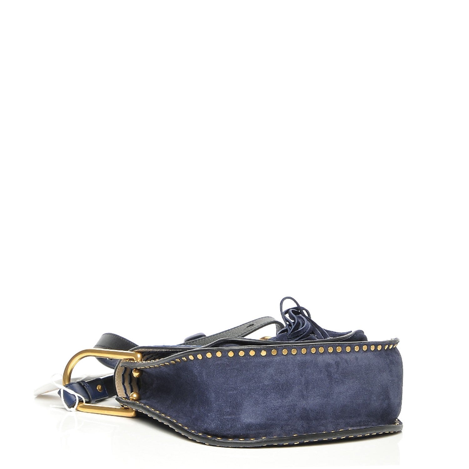 Chloe Suede Braided Small Hudson Shoulder Bag Deep Ocean 4 of 7