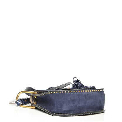 Chloe Suede Braided Small Hudson Shoulder Bag Deep Ocean 4 of 7