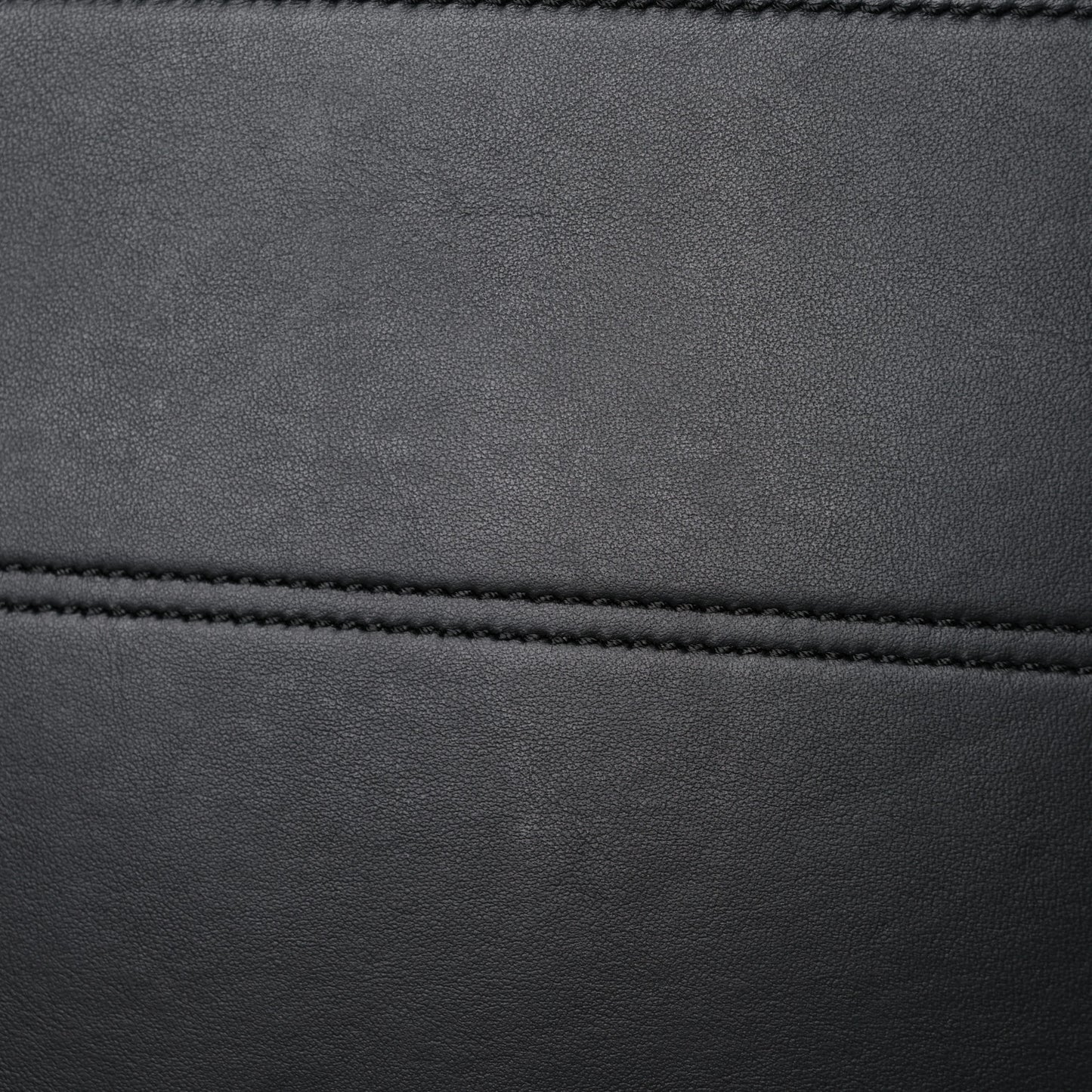 Smooth Bonded Calfskin Large Saddle Tote Black