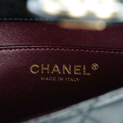 Chanel Lambskin Quilted Medium Crossing Times Flap Black 6 of 7