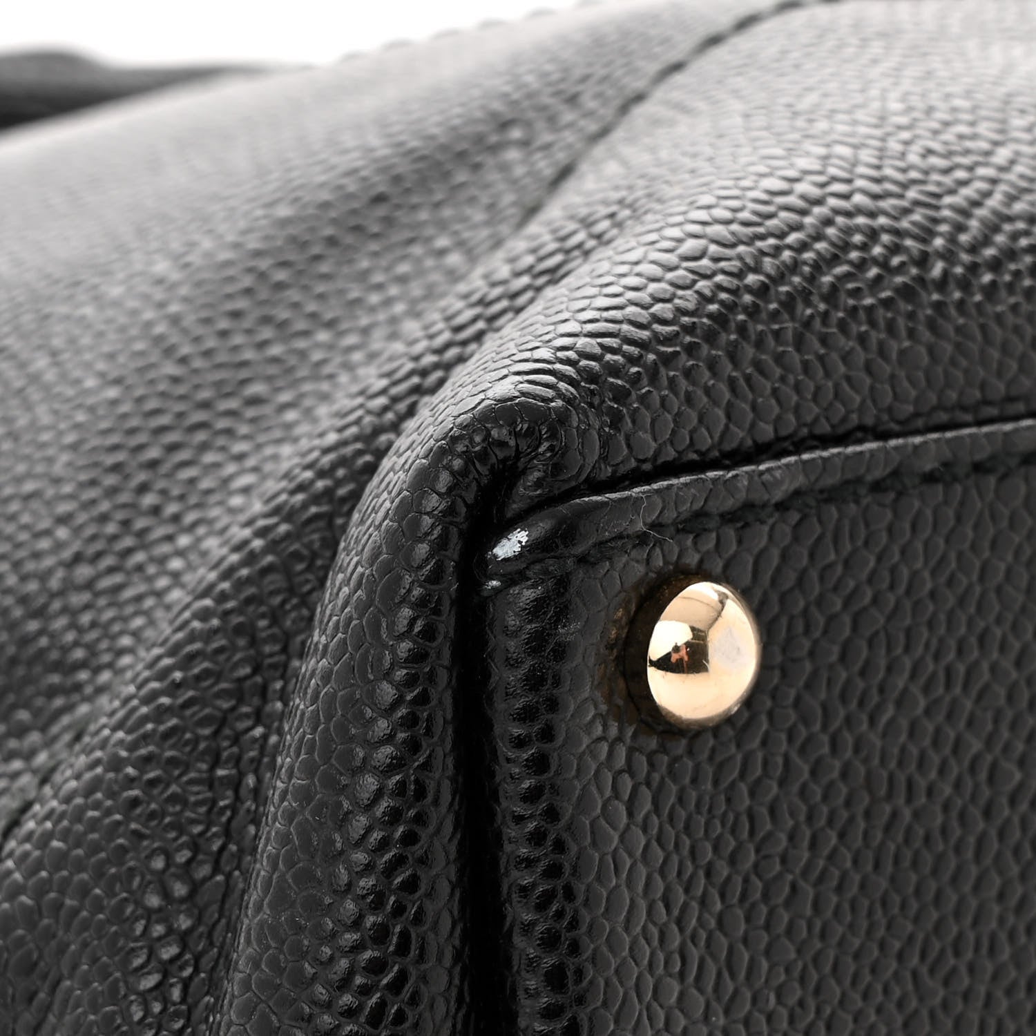 Chanel Caviar Wood CC Drawstring Bucket Bag Black 11 of 11