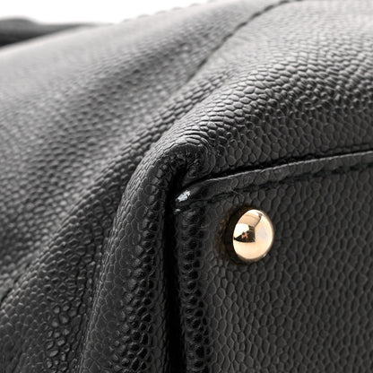 Chanel Caviar Wood CC Drawstring Bucket Bag Black 11 of 11