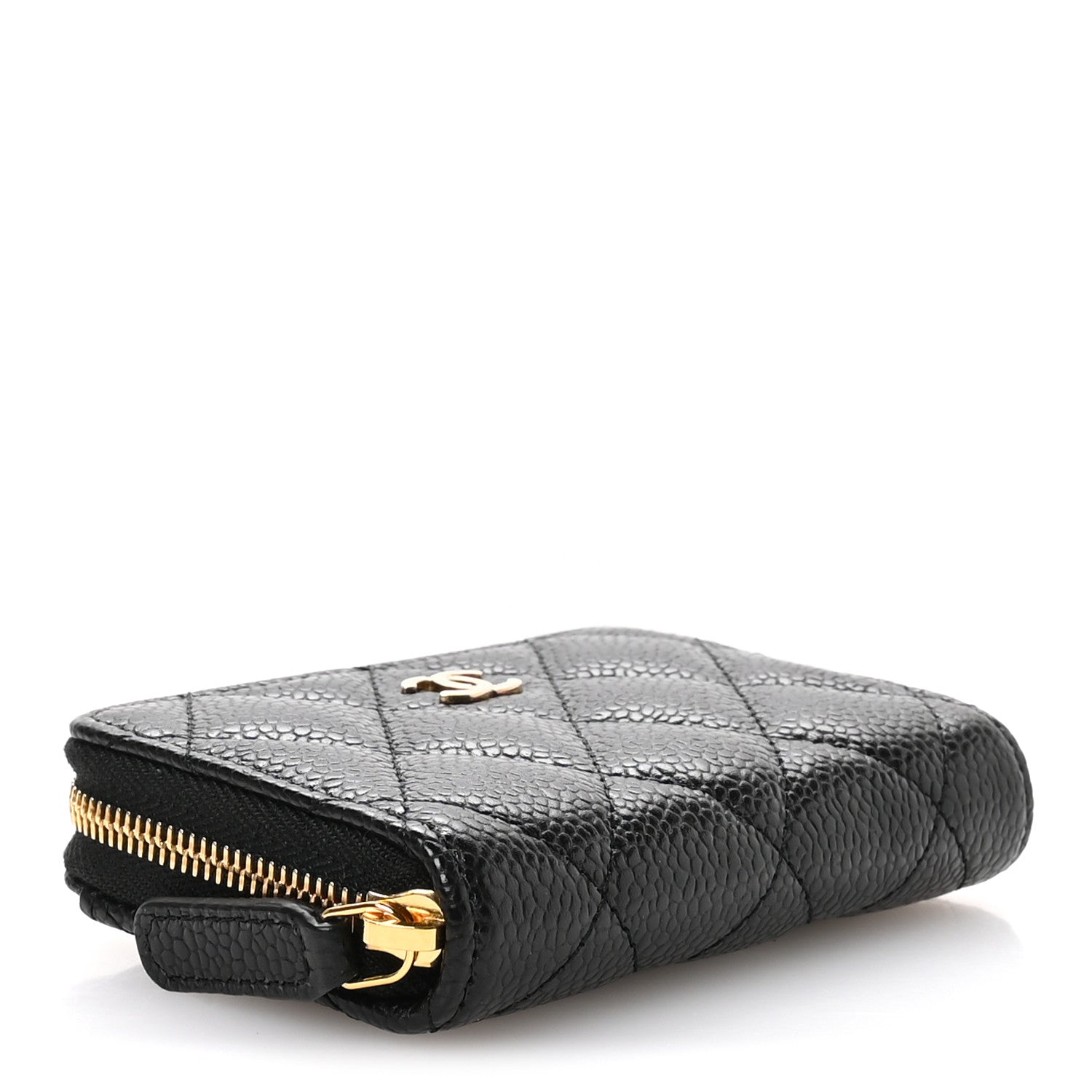 Chanel Caviar Quilted Zip Coin Purse Black 4 of 8