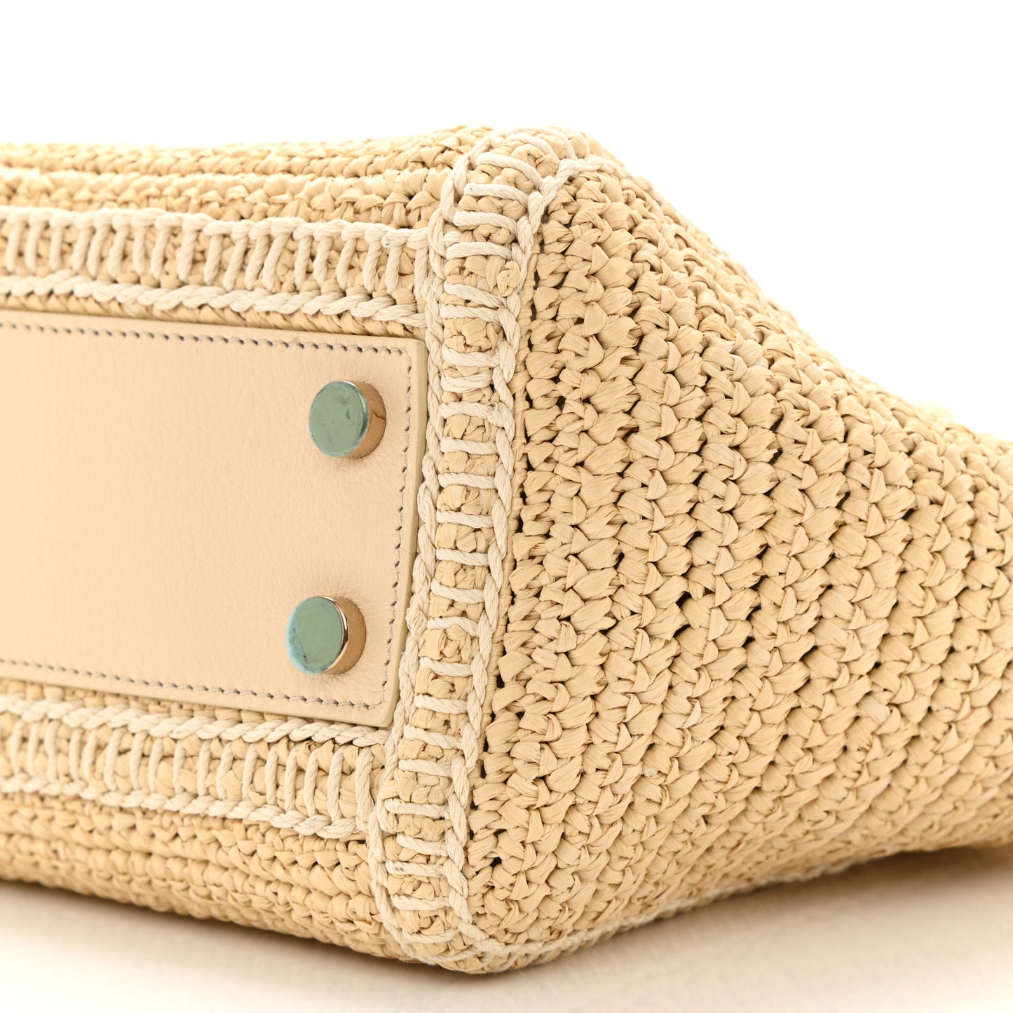 Raffia Baby Monogram Downtown Cabas Naturale