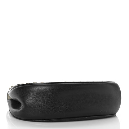 Chloe Calfskin Whipstitch Grommet Drew Shoulder Bag Black 4 of 9